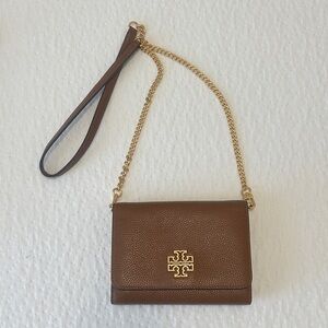 Brown New Tory Burch Leather Crossbody Bag